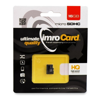 IMRO KARTA MICROSD 16GB DO SMARTFONÓW TABLETÓW BEZ ADAPTERA SZYBKA PRĘDKOŚĆ