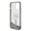 Karl Lagerfeld KLHCP15SLKKNSK iPhone 15 6.1" transparent hardcase Liquid Glitter Ikonik