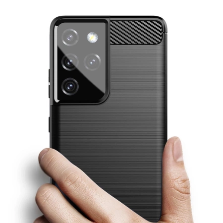 HURTEL ETUI CASE POKROWIEC CARBON DO SAMSUNG GALAXY S21 ULTRA 5G ELASTYCZNE