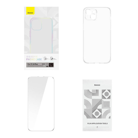 BASEUS ETUI CRYSTAL SERIES DO IPHONE 14 PLUS MAGNETYCZNE + SZKŁO HARTOWANE