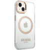 Guess GUHMP15MHTRMD iPhone 15 Plus/ 14 Plus 6.7 złoty/gold hard case Metal Outline Magsafe