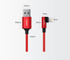 Ugreen kątowy kabel przewód USB - Lightning MFI 1m 2,4A czarny (60521)