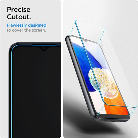 SZKŁO HARTOWANE SPIGEN GLAS.TR SLIM 2-PACK GALAXY A14 4G / 5G CLEAR