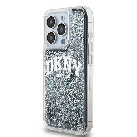 DKNY ETUI HARDCASE DO IPHONE 15 PRO LIQUID GLITTER Z WIELKIM LOGO