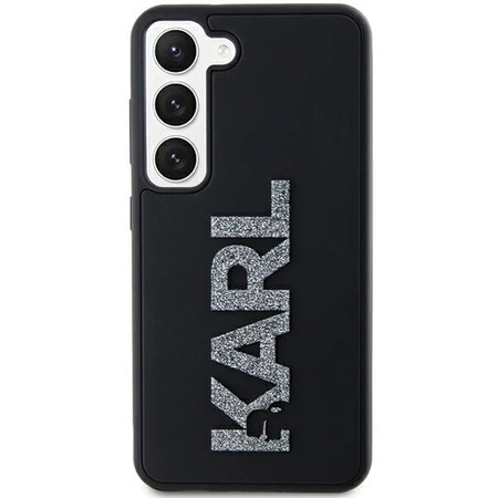 Etui Karl Lagerfeld 3D Rubber Glitter Logo na Samsung Galaxy S23 - czarne