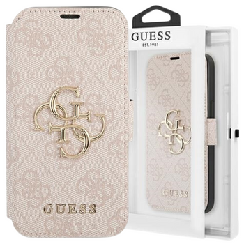 GUESS ETUI Z LOGO DO IPHONE 13 PRO MAX 6,7 KSIĄŻKA Z METALOWYM WYKOŃCZENIEM