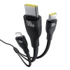 BASEUS KABEL 3W1 USB-C DO LIGHTNING 1,5M DO IPHONE 12 13 14 100W Z 3 KABLAM