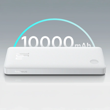 Powerbank Baseus Airpow Lite 10000mAh 15W z kablem Baseus Simple USB-A - USB-C 30cm - biały