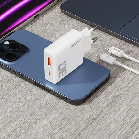 DUDAO ŁADOWARKA 30W GAN DO TELEFONÓW SAMSUNG IPHONE SZYBKIE ŁADOWANIE USB-C