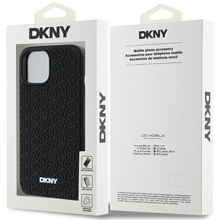 DKNY ETUI HARDCASE 3D RUBBER REPEAT PATTERN DO IPHONE 15 PLUS 6.7