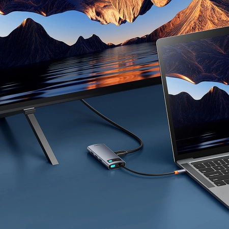 BASEUS HUB USB-C 7W1 DO LAPTOPA HDMI 4K 60HZ 3X USB 3.0 USB-C PD SD