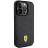 Etui Ferrari Carbon Metal Logo MagSafe na iPhone 15 Pro - czarne