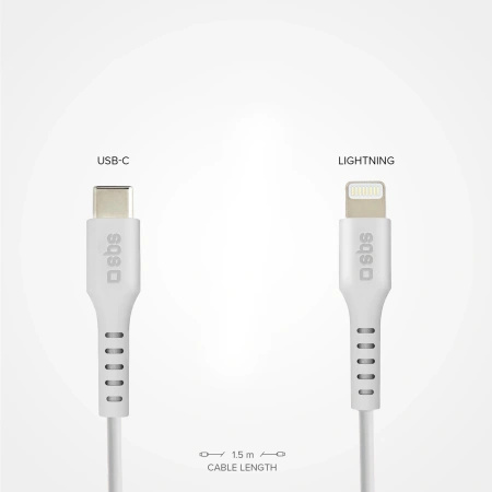 SBS KABEL TECABLELIGTC1W USB-C DO LIGHTNING DO APPLE Z CERTYFIKATEM MFI 1M