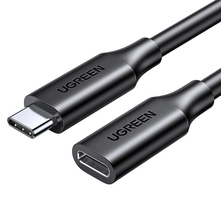 Ugreen kabel przedłużacz przejściówka USB C (męski) - USB C (żeński) 100W 10Gb/s 1m czarny