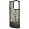 Etui Guess Liquid Glitter Gold Stripes na iPhone 15 Pro - czarne
