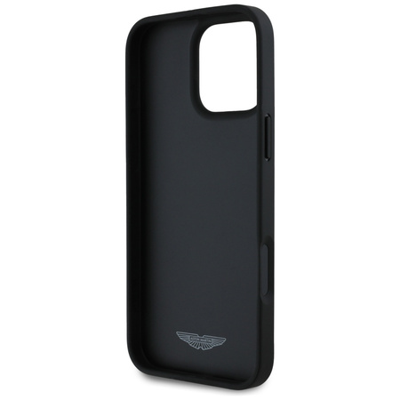 Etui Aston Martin HC Leather Victory     Design do iPhone 16 Pro czarny