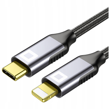 CO2 ŁADOWARKA KABEL USB-C LIGHTNING SZYBKIE ŁADOWANIE DO IPHONE 12 13 14 2M