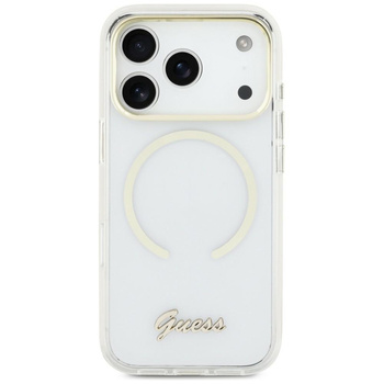Etui Guess IML Script Metal MagSafe do   iPhone Air przezroczysty