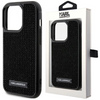 Etui Karl Lagerfeld Rhinestone Logo Metal Plate do iPhone 15 - czarne