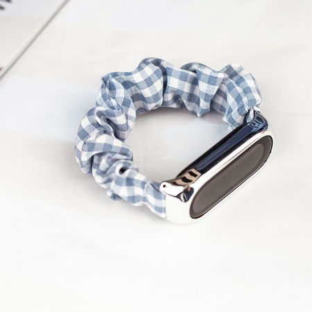 Materiałowa opaska do Xiaomi Mi Band 6 / 5 / 4 / 3 pasek bransoletka gumka scrunchies czerwony