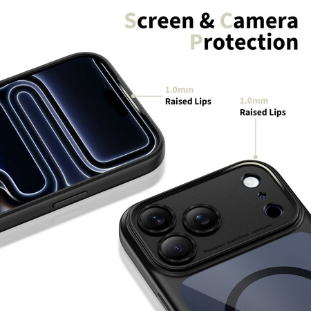 TECH-PROTECT MAGPEAK MAGSAFE CC IPHONE 17 PRO MAX BLACK/CLEAR