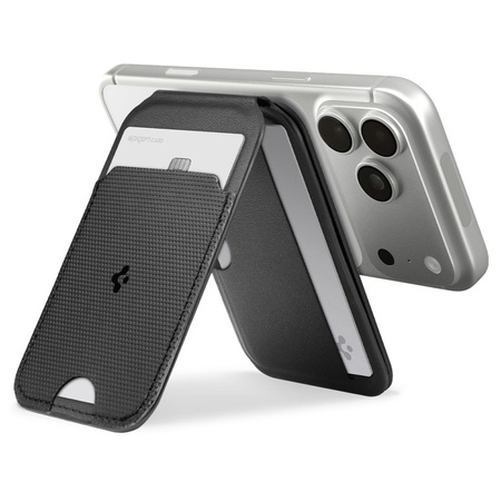 SPIGEN S314-2 SLIM FOLD TRIPOD MAGSAFE UNIVERSAL MAGNETIC CARD HOLDER BLACK