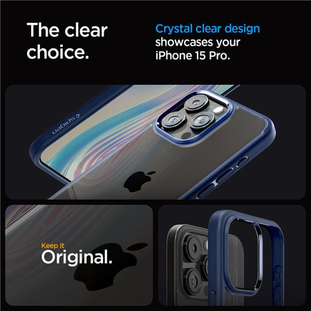 Spigen Ultra Hybrid, navy blue - iPhone 15 Pro