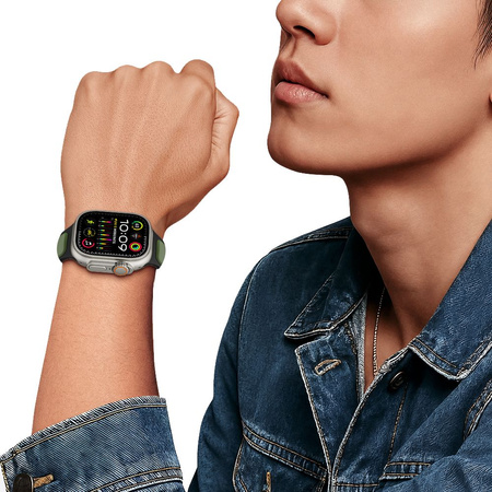 TECH-PROTECT ICONBAND LINE APPLE WATCH 8 / 9 / 10 / 11 / SE / ULTRA (44 / 45 / 46 / 49 MM) BLACK/ORANGE