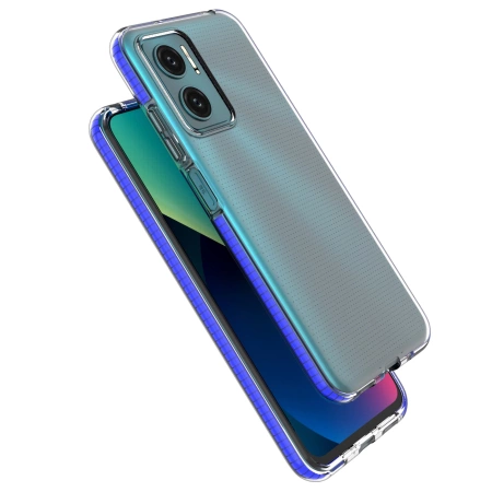Spring Case pokrowiec żelowe etui z kolorową ramką do Xiaomi Redmi 10 czarny