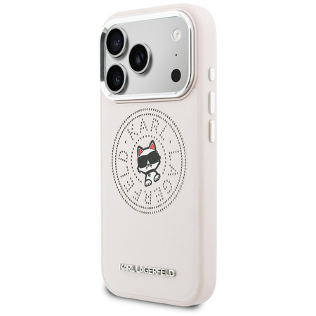 Etui Karl Lagerfeld Point & Choupette    Sketch MagSafe do iPhone 17 Pro Max różowy