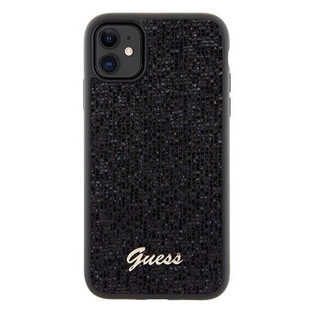 Etui Guess Disco Metal Script na iPhone 11 / Xr - czarne