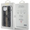 Etui Guess IML 4G Gold Stripe na iPhone 15 Plus / 14 Plus - czarne