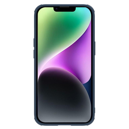 Nillkin Textured S Case etui iPhone 14 Plus pancerny pokrowiec z osłoną na aparat niebieskie