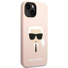 Karl Lagerfeld KLHMP14MSLKHLP iPhone 14 Plus 6,7" hardcase jasnoróżowy/light pink Silicone Karl`s Head Magsafe