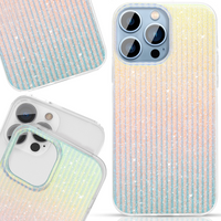 Kingxbar Travel Series luksusowe eleganckie etui na iPhone 13 Pro niebiesko-pomarańczowy (Clouds)