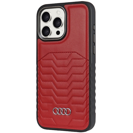AUDI ETUI HARDCASE DO IPHONE 15 PRO MAX 6.7 DO MAGSAFE Z SYNTETYCZNEJ SKÓRY