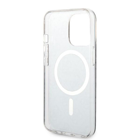 Guess zestaw ładowarka MagSafe + etui do iPhone 13 Pro Max 6,7" czarne 4G Print (GUBPP13XH4EACSK)