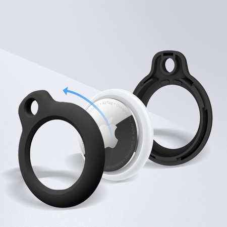 TECH-PROTECT ETUI POKROWIEC DO AIRTAG APPLE 2-PACK BLACK NIEZAWODNA