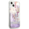 Guess GUHCP13SLFLSU iPhone 13 mini 5,4" fioletowy/purple hardcase Flower Liquid Glitter