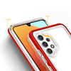 Clear 3in1 etui do Samsung Galaxy A72 4G żelowy pokrowiec z ramką czerwony