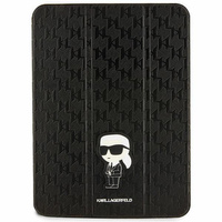 Etui Karl Lagerfeld KLFC11SAKHPKK na iPad 10.9" Folio Magnet Allover Cover - czarne Saffiano Monogram Ikonik