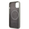 Guess GUHMP13MSPLG iPhone 13 6,1" szary/grey hard case Silicone Logo Plate MagSafe