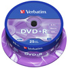 VERBATIM PŁYTA DVD-R 4.7GB 16X AZO 25 SZTUK DO DANYCH I ZDJĘĆ Z NAGRYWANIEM