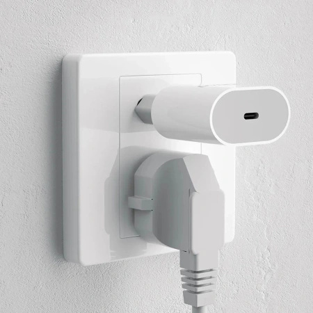 DUDAO ŁADOWARKA SIECIOWA PD 20W USB-C DO TELEFONÓW IPHONE 12 13 14 Z KABLEM
