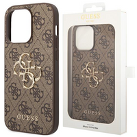Guess GUHCP15L4GMGBR iPhone 15 Pro 6.1" brązowy/brown hardcase 4G Big Metal Logo