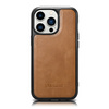iCarer Leather Oil Wax etui pokryte naturalną skórą do iPhone 14 Pro Max (kompatybilne z MagSafe) brązowy (WMI14220720-TN)