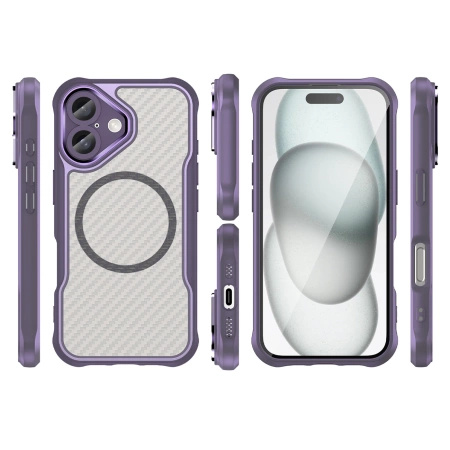 HURTEL ETUI DO IPHONE 16 SILIKONOWE LEADING SERIES Z DO MAGSAFE WYSOKA