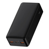 Baseus Bipow powerbank z szybkim ładowaniem 30000mAh 20W czarny (Overseas Edition) + kabel USB-A - Micro USB 0.25m czarny (PPBD050401)