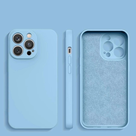 Silicone case etui Xiaomi Redmi Note 11 Pro 5G / 11 Pro / 11E Pro silikonowy pokrowiec jasnoniebieskie