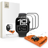 SZKŁO HYBRYDOWE TECH-PROTECT EASY SET FLEX+ 3-PACK APPLE WATCH 4 / 5 / 6 / SE 1 / 2 / 3 (44 MM) BLACK